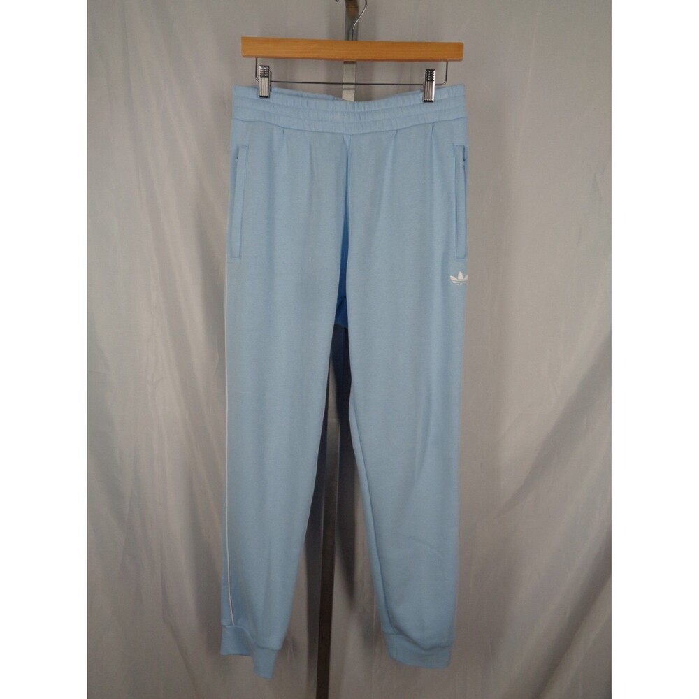 Adidas Light Blue Sweatpants Size Medium Mens Jogger Athletic Fleece Lined